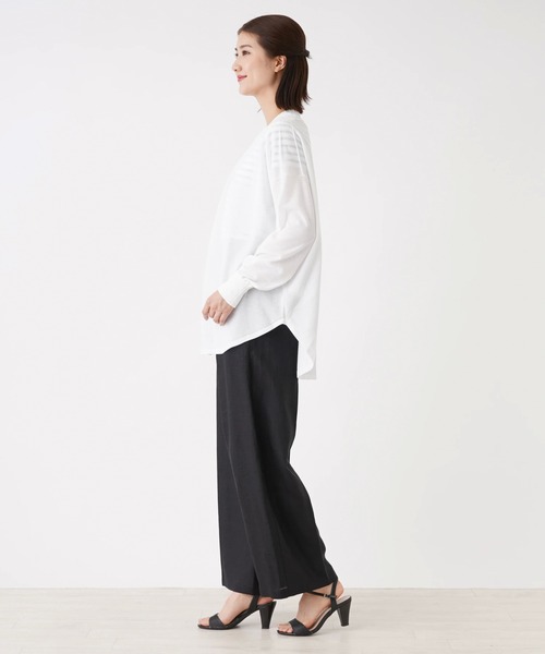 Brahmin（ブラーミン）の「【BRAHMIN】ハイネックシアーニット（カーディガン/ボレロ・レディース・オフホワイト・2）」の4枚目の写真