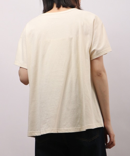 EMAGO くじらパッチワーク刺繍ドルマン半袖Tシャツ（Tシャツ