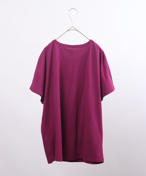 EMAGO くじらパッチワーク刺繍ドルマン半袖Tシャツ（Tシャツ
