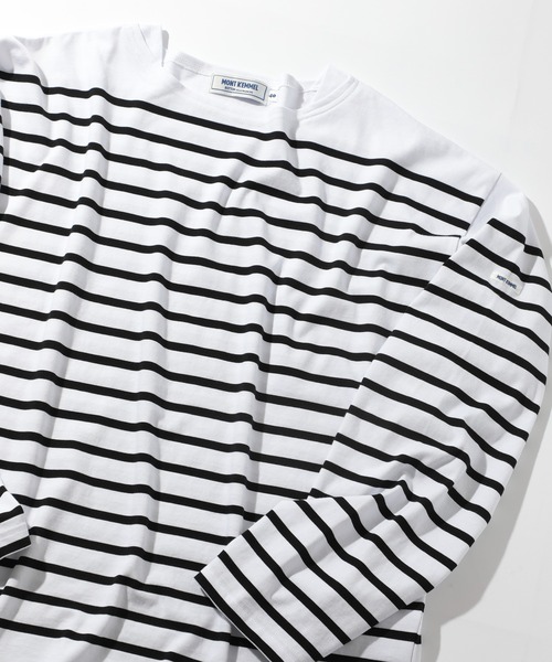 MONT KEMMEL(モンケメル)の「【MONT KEMMEL】BASQUE SHIRTS YARN DYED 30/2 PLATING JERSRY(Tシャツ/カットソー・メンズ・ブルー/ホワイト/ブラック/グリーン・42/38/40)」の2枚目の写真