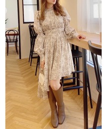 dazzlin | アシメギャザーミディワンピース(ワンピース)