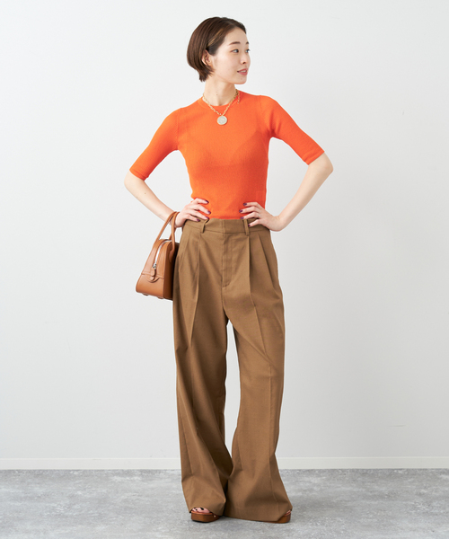 plage（プラージュ）の「tuck wide スラックス（スラックス