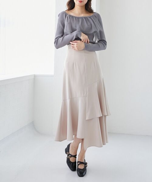 MAJESTIC LEGON（マジェスティックレゴン）の「【WEB限定XLサイズあり】レディギャザーストラップパンプス（パンプス・レディース・ブラック/アイボリー/シルバー・SMALL/MEDIUM/LARGE/X-LARGE）」の10枚目の写真