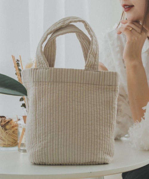 Rename（リネーム）の「Rename ヌビ ミニトートバッグ ランチバッグ ミニランチトート 丸洗いOK（トートバッグ・レディース・ブラック/ベージュ/グレー/アイボリー/クリーム/モカ・FREE）」の5枚目の写真