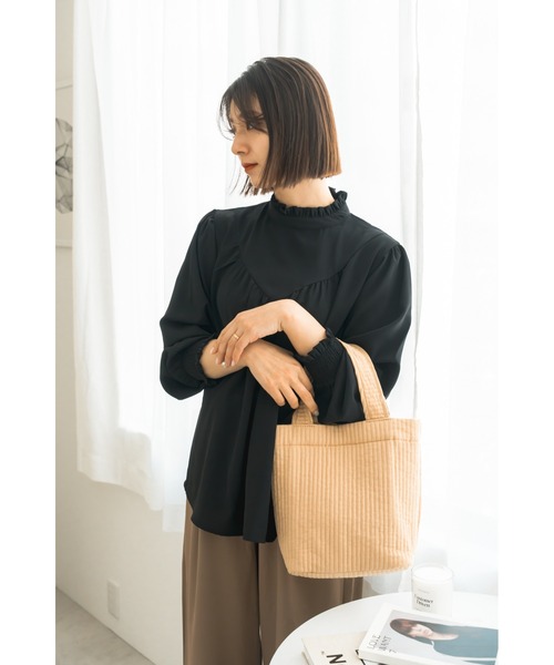 Rename（リネーム）の「Rename ヌビ ミニトートバッグ ランチバッグ ミニランチトート 丸洗いOK（トートバッグ・レディース・ブラック/ベージュ/グレー/アイボリー/クリーム/モカ・FREE）」の8枚目の写真