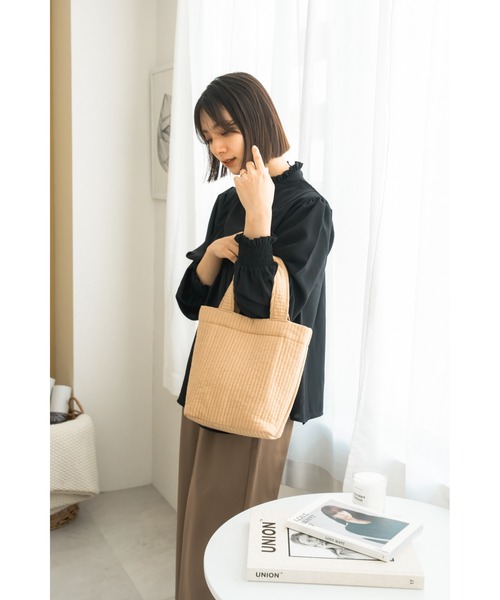 Rename（リネーム）の「Rename ヌビ ミニトートバッグ ランチバッグ ミニランチトート 丸洗いOK（トートバッグ・レディース・ブラック/ベージュ/グレー/アイボリー/クリーム/モカ・FREE）」の11枚目の写真