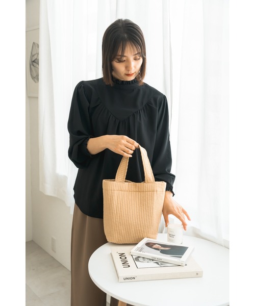 Rename（リネーム）の「Rename ヌビ ミニトートバッグ ランチバッグ ミニランチトート 丸洗いOK（トートバッグ・レディース・ブラック/ベージュ/グレー/アイボリー/クリーム/モカ・FREE）」の19枚目の写真