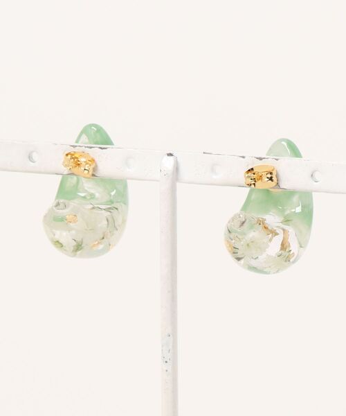 tone(トーン)の「【in the Park】コロンとしたお花のピアス(MA)(ピアス(両耳用)・レディース・ライトブルー/ライトグリーン・FREE)」の9枚目の写真