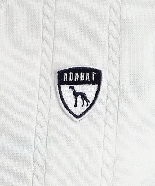 adabat（アダバット）の「◆【手洗い】サイド切り替え Vネック ニットベスト（ベスト・メンズ・ダークネイビー/ホワイト・48/50/46）」の11枚目の写真