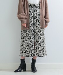 Ray BEAMS | Ray BEAMS / ジャカード フロント ジップ タイト スカート(スカート)