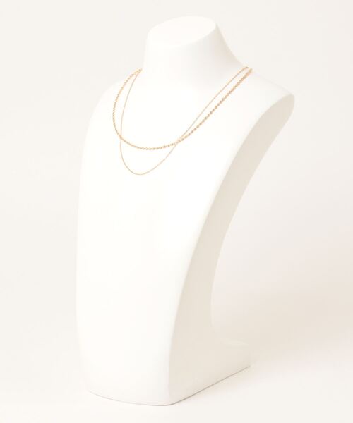 Phoebe（フィービィー）の「【金属アレルギー対応】ボールレイヤードネックレス/サージカルステンレス（ネックレス・レディース・イエローゴールド・FREE）」の2枚目の写真