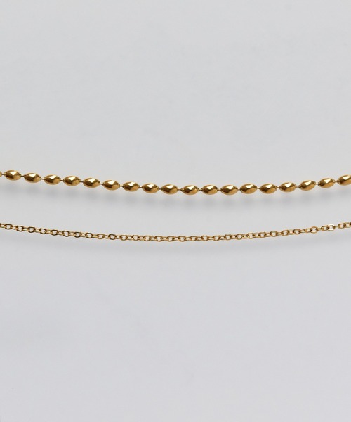 Phoebe（フィービィー）の「【金属アレルギー対応】ボールレイヤードネックレス/サージカルステンレス（ネックレス・レディース・イエローゴールド・FREE）」の5枚目の写真