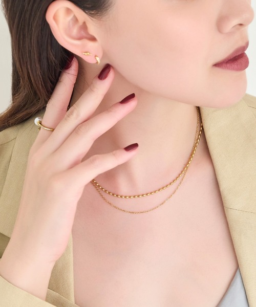 Phoebe（フィービィー）の「【金属アレルギー対応】ボールレイヤードネックレス/サージカルステンレス（ネックレス・レディース・イエローゴールド・FREE）」の14枚目の写真