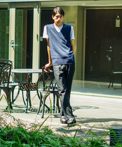 KANGOL（カンゴール）の「【KANGOL/カンゴール】スクールベスト 制服　高校生　中学生　JK　DK　ユニセックス　コットン100％　ロゴ刺繍　ワンポイント（ベスト・メンズ・ネイビー/ブラック/ベージュ/グレー・LARGE/MEDIUM）」の9枚目の写真