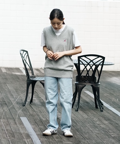 KANGOL（カンゴール）の「【KANGOL/カンゴール】スクールベスト 制服　高校生　中学生　JK　DK　ユニセックス　コットン100％　ロゴ刺繍　ワンポイント（ベスト・メンズ・ネイビー/ブラック/ベージュ/グレー・LARGE/MEDIUM）」の21枚目の写真