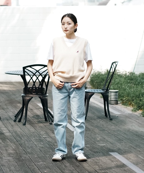 KANGOL（カンゴール）の「【KANGOL/カンゴール】スクールベスト 制服　高校生　中学生　JK　DK　ユニセックス　コットン100％　ロゴ刺繍　ワンポイント（ベスト・メンズ・ネイビー/ブラック/ベージュ/グレー・LARGE/MEDIUM）」の13枚目の写真