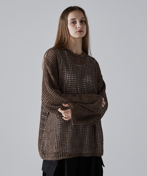 ニット・セーター IONSEOUL Refresh Summer ST Mesh Knit FLUSS | BIRD MESH KNIT / SKY メッシュニットセーター – STOCK