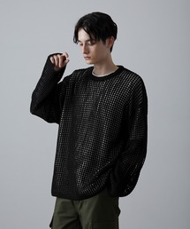 CLEL（クレイル）の「【CLEL】Watermark Knitting Loose Mesh Knit  透かし編み ルーズ メッシュニット（ニット/セーター）」