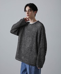 CLEL（クレイル）の「【CLEL】Watermark Knitting Loose Mesh Knit  透かし編み ルーズ メッシュニット（ニット/セーター）」