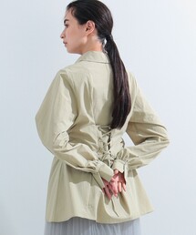 Ray BEAMS / バック レースアップ シャツ