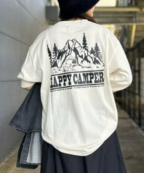 CAMP7（キャンプセブン）の「【CAMP7】ＰＥＡＮＵＴＳコラボプリント長袖Ｔシャツ（Tシャツ/カットソー・メンズ・ブラック/オフホワイト・XL/L/M）」の2枚目の写真