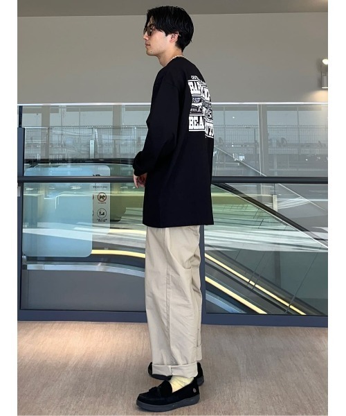 CAMP7（キャンプセブン）の「【CAMP7】ＰＥＡＮＵＴＳコラボプリント長袖Ｔシャツ（Tシャツ/カットソー・メンズ・ブラック/オフホワイト・XL/L/M）」の21枚目の写真