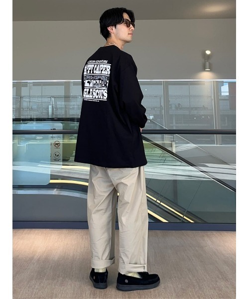 CAMP7（キャンプセブン）の「【CAMP7】ＰＥＡＮＵＴＳコラボプリント長袖Ｔシャツ（Tシャツ/カットソー・メンズ・ブラック/オフホワイト・XL/L/M）」の20枚目の写真