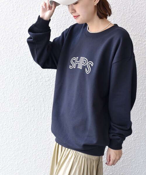 SHIPS（シップス）の「【WEB限定】〈洗濯機可能〉SHIPS ラウンド ロゴ スウェット（スウェット・レディース・ブラック/ライトホワイト/ネイビー/ナチュラル/チャコールグレー・SMALL/MEDIUM/LARGE）」の5枚目の写真
