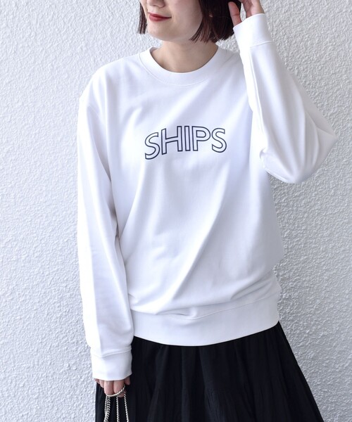 SHIPS（シップス）の「【WEB限定】〈洗濯機可能〉SHIPS ラウンド ロゴ スウェット（スウェット・レディース・ブラック/ライトホワイト/ネイビー/ナチュラル/チャコールグレー・SMALL/MEDIUM/LARGE）」の21枚目の写真