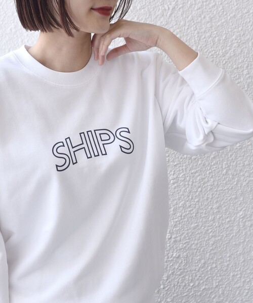 SHIPS（シップス）の「【WEB限定】〈洗濯機可能〉SHIPS ラウンド ロゴ スウェット（スウェット・レディース・ブラック/ライトホワイト/ネイビー/ナチュラル/チャコールグレー・SMALL/MEDIUM/LARGE）」の22枚目の写真