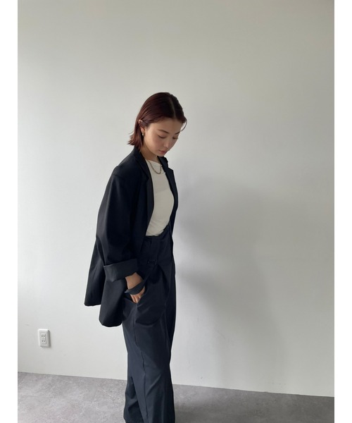 HANNE(アン)の「ワンショルダーカットトップス(Tシャツ/カットソー・レディース・ブラック/ホワイト・FREE)」の8枚目の写真