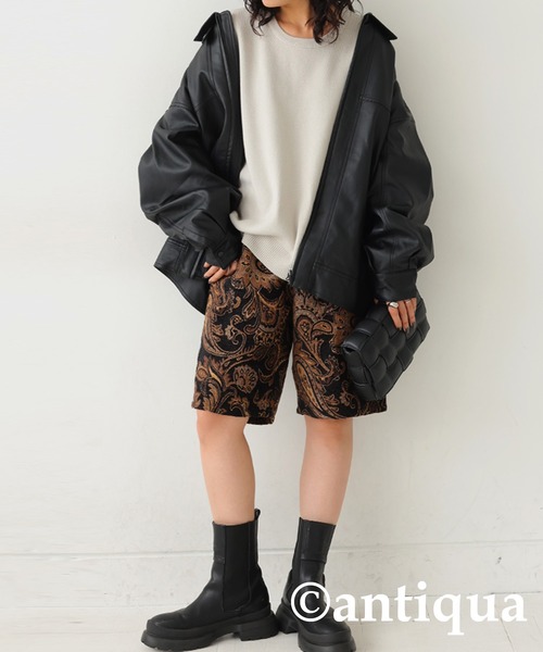 antiqua(アンティカ)の「クルーネックニット(ニット/セーター・レディース・ホワイト系その他/ブラック/レッド/グリーン/パープル/ブルーグリーン/ブルー/イエロー系その他/ピンク/杢グレー・FREE)」の14枚目の写真