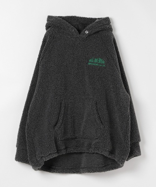 niko and...（ニコアンド）の「[MODE NORM CORE(モードノームコア)]シープボアBIGパーカー（パーカー・レディース・ピンク/ライトベージュ/チャコール・MEDIUM/LARGE）」の19枚目の写真