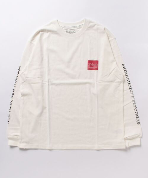 Manhattan Portage(マンハッタンポーテージ)の「Long Sleeve Print T-Shirt(Tシャツ/カットソー・メンズ・ブラック/ホワイト・MEDIUM/LARGE)」の6枚目の写真