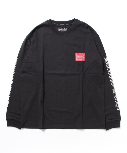 Manhattan Portage(マンハッタンポーテージ)の「Long Sleeve Print T-Shirt(Tシャツ/カットソー・メンズ・ブラック/ホワイト・MEDIUM/LARGE)」の7枚目の写真