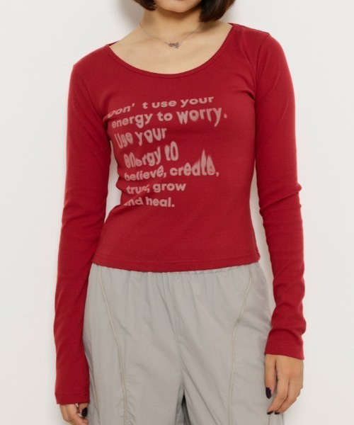 LAGUA GEM（ラグアジェム）の「WARP PRINT ロングTシャツ（T