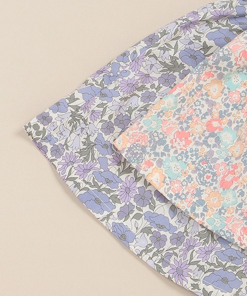 sense of wonder（センスオブワンダー）の「リバティエプロン付カバーオール（ロンパース・キッズ・ラベンダー/ピンク・70cm/80ｃｍ）」の9枚目の写真