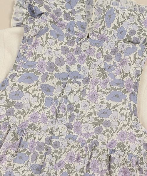 sense of wonder（センスオブワンダー）の「リバティエプロン付カバーオール（ロンパース・キッズ・ラベンダー/ピンク・70cm/80ｃｍ）」の10枚目の写真