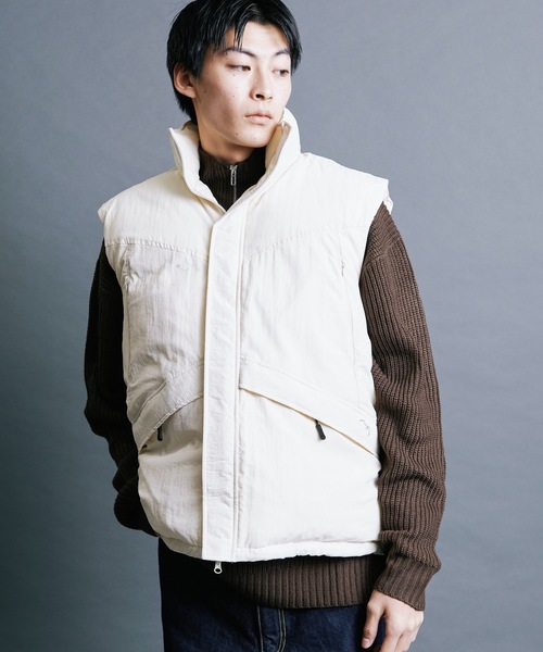 Magine(マージン)の「【SELECT】IR:NYLON WASHER MILITARY ECO DOWN VEST:ナイロンワッシャー US LV7 エコダウン ミリタリー ベスト(ダウンベスト・メンズ・オフホワイト/ブラック・M/L)」の6枚目の写真