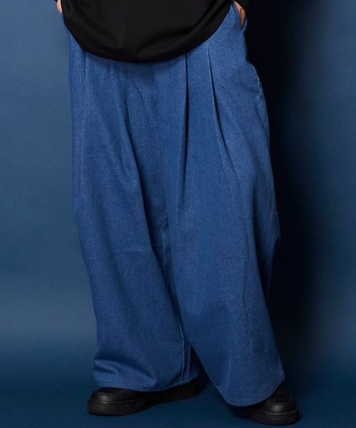 MEMENTISM（メメントイズム）の「2タック　ワイドストレート袴パンツ（デニムパンツ・メンズ・ブラック/グレー/ホワイト/スミクロ/ブラック系1/ブルー系1/その他1/その他2/ブルー系2/ブルー系3/その他3・FREE）」の7枚目の写真