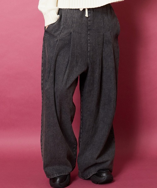 MEMENTISM（メメントイズム）の「2タック　ワイドストレート袴パンツ（デニムパンツ・メンズ・ブラック/グレー/ホワイト/スミクロ/ブラック系1/ブルー系1/その他1/その他2/ブルー系2/ブルー系3/その他3・FREE）」の11枚目の写真