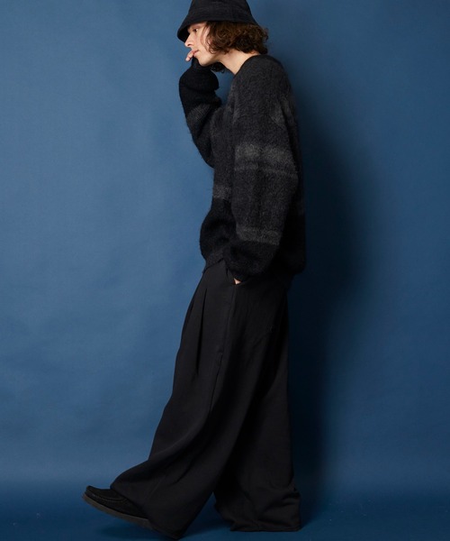 MEMENTISM（メメントイズム）の「2タック　ワイドストレート袴パンツ（デニムパンツ・メンズ・ブラック/グレー/ホワイト/スミクロ/ブラック系1/ブルー系1/その他1/その他2/ブルー系2/ブルー系3/その他3・FREE）」の14枚目の写真