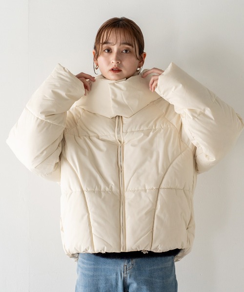 VitaFelice（ヴィータフェリーチェ）の「ボリューム中綿 ブルゾン パデッドジャケット（その他アウター・レディース・ブラック/アイボリー/イエロー・FREE）」の17枚目の写真