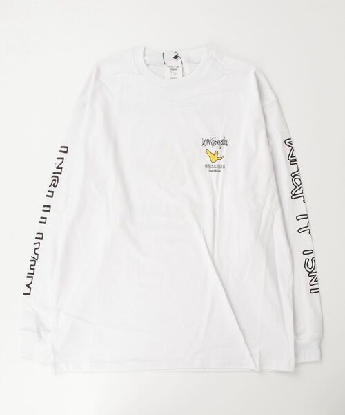 (What it isNt)ART BY MARKGONZALES(ワットイットイズント)の「【(What it isNt) ART BY MARK GONZALES/ワットイズイズント マークゴンザレス】2点セット/レイヤードロンT/バックプリントT/アームプリントロンT(Tシャツ/カットソー・メンズ・ブラック×ホワイト/ブラック×ブラック/グリーン/ネイビー×ホワイト/ダークブルー・M/XL/L)」の16枚目の写真