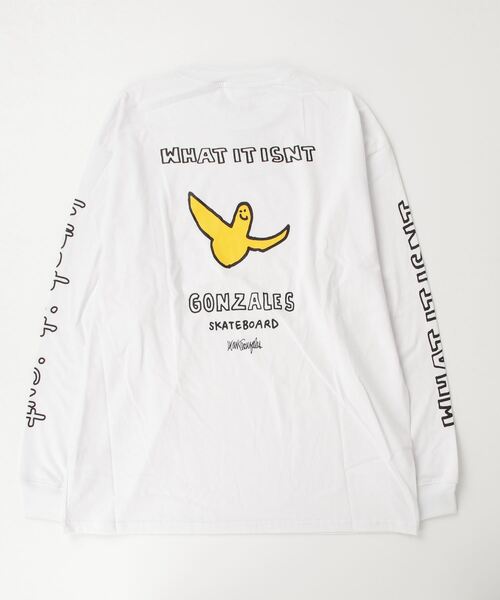 (What it isNt)ART BY MARKGONZALES(ワットイットイズント)の「【(What it isNt) ART BY MARK GONZALES/ワットイズイズント マークゴンザレス】2点セット/レイヤードロンT/バックプリントT/アームプリントロンT(Tシャツ/カットソー・メンズ・ブラック×ホワイト/ブラック×ブラック/グリーン/ネイビー×ホワイト/ダークブルー・M/XL/L)」の17枚目の写真