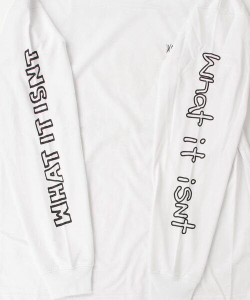 (What it isNt)ART BY MARKGONZALES(ワットイットイズント)の「【(What it isNt) ART BY MARK GONZALES/ワットイズイズント マークゴンザレス】2点セット/レイヤードロンT/バックプリントT/アームプリントロンT(Tシャツ/カットソー・メンズ・ブラック×ホワイト/ブラック×ブラック/グリーン/ネイビー×ホワイト/ダークブルー・M/XL/L)」の18枚目の写真