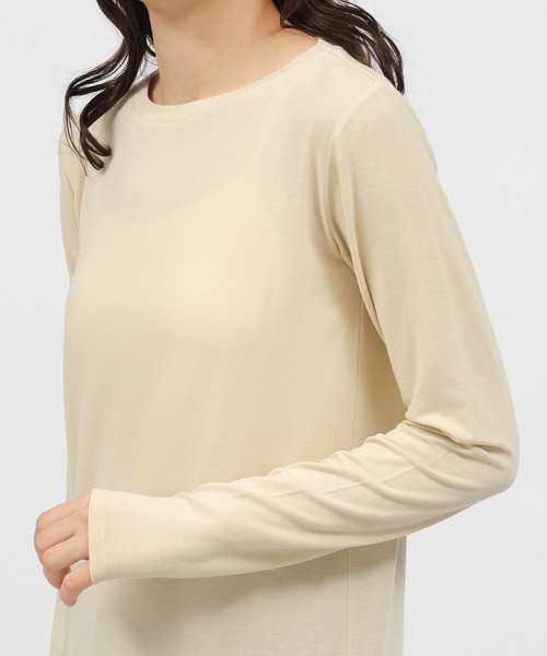 LAKOLE(ラコレ)の「ブラッシュシアー長袖T / 987126(Tシャツ/カットソー・レディース・オフホワイト/チャコールグレー/ライトブルー/ライトベージュ・SMALL/MEDIUM)」の6枚目の写真