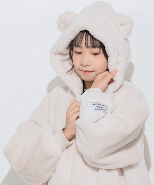 新品タグ付き　ウサ耳3wayブルゾン　130 ウサ耳3WAYブルゾン(90cm ピンク): キッズ - ナルミヤ