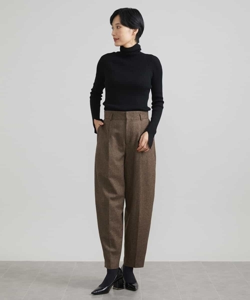 MICHEL KLEIN(ミッシェル・クラン)の「ツイードガンクラブバレルパンツ(その他パンツ・レディース・サンドベージュ・38)」の4枚目の写真