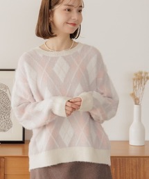 flower | テンダーアーガイルニット(ニット/セーター)